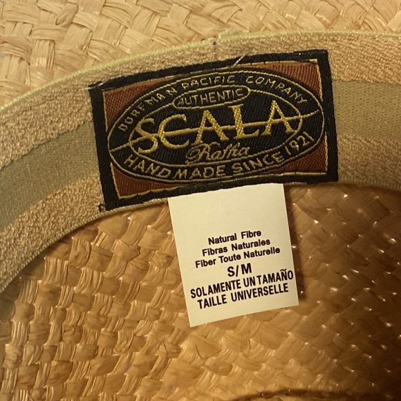 Men’s Scala Raffia Straw Hat size S/M hand made hat - Picture 8 of 10